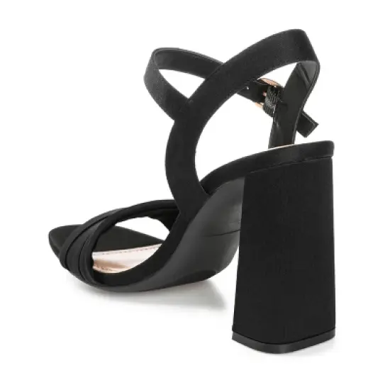 Journee Collection Womens Skiler Tru Comfort Foam Open Square Toe Block Heel Sandals image {6}