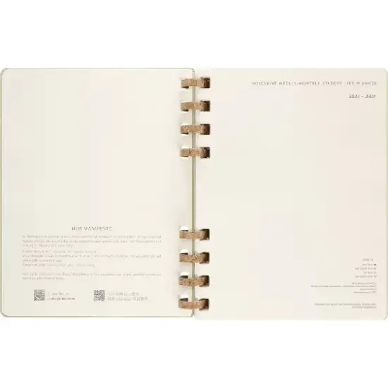 Moleskine 2023-24 Academic Spiral Planner 8"x9.25" Kiwi image {1}