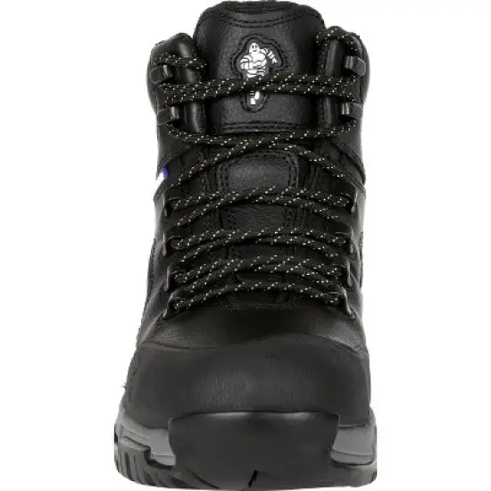 Men's Michelin HydroEdge Steel Toe Puncture-Resistant Waterproof Work Boot, XHY866, Black, Size 12 image {2}