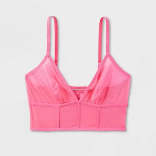 Women's Mesh Longline Bralette - Auden&trade; Pink image {2}