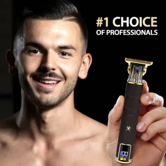 The Cutting Edge LCD Display Rechargeable Zero Gap T-Blade Trimmer - Trial Size - 5ct image {6}