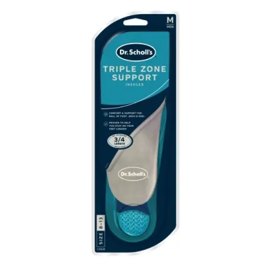 Dr. Scholl's Triple Zone Comfort Insoles for Men - Size (8-13): Therapeutic Arch Support, Foam image {3}