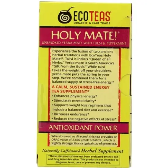 Ecoteas Holy Mate! Tea - Case of 6/24 Bags image {2}
