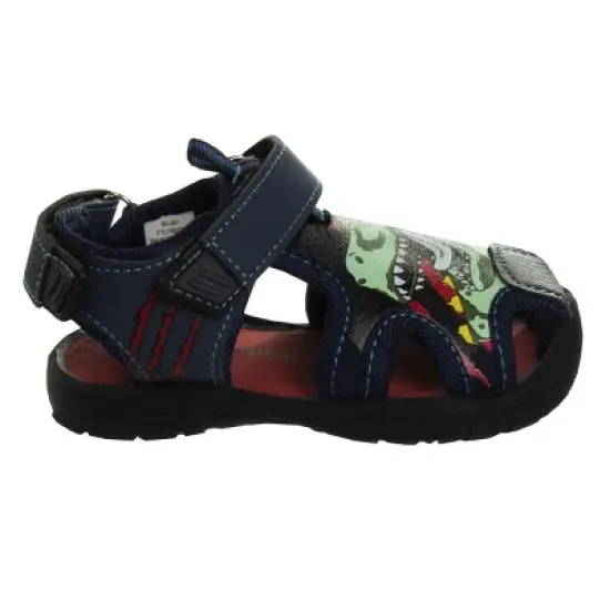 Rugged Bear Boys Mighty Dinosaur Hook and Loop Closed Toe Sport Sandals. (Toddler/Little Kids). image {2}