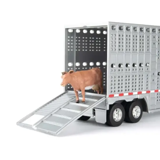 ERTL 1/32 Freightliner 122SD Semi with Livestock Trailer & Cattle 47362 image {1}