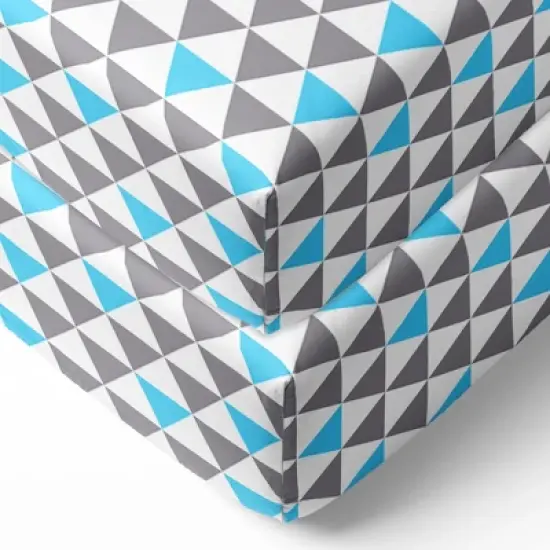 Bacati - Woodlands Forest Animals Aqua/Navy/Grey 10 pc Crib Bedding Set with 2 Crib Fitted Sheets image {9}