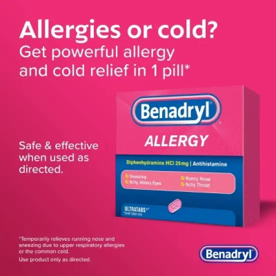Benadryl Ultra Allergy Relief Tablets - Diphenhydramine - 48ct image {4}