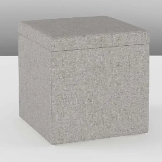 Plano Storage Ottoman in Textured Linen - Skyline Furniture image {5}