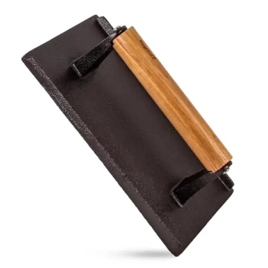 BergHOFF Neo 2Pc Cast Iron Grill Set, Grill Pan & Bacon/Steak Press image {3}