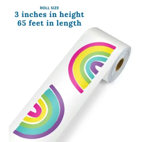Carson Dellosa Education 65' Rainbows Rolled Straight Bulletin Board Borders (1 roll) image {2}
