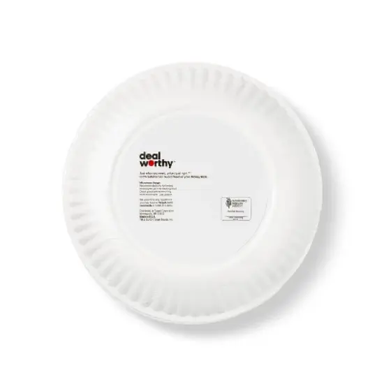 Coated Disposable Paper Plates 9" - 120ct - Dealworthy&trade; image {2}