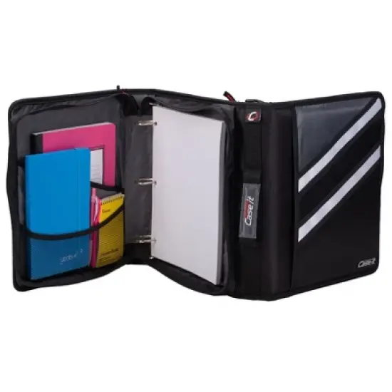 Case-it The Z Shape Zipper Binder - Two Binders in One - Multiple Pockets - 500 Page Capacity - Comes with Shoulder Strap image {1}
