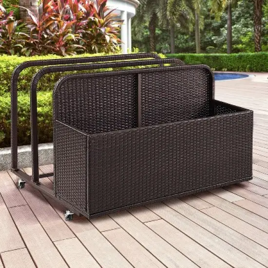 Palm Harbor Outdoor Wicker Pool Storage Caddy - Crosley image {7}