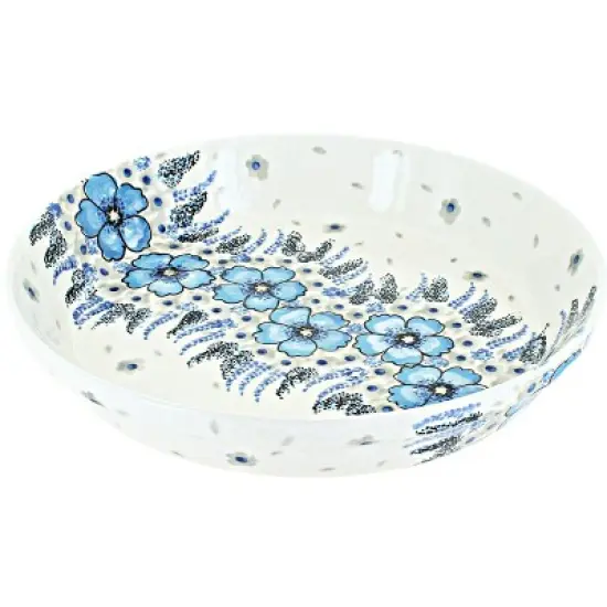 Blue Rose Polish Pottery 879 Zaklady Pie Plate image {14}