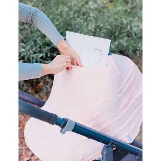 Snuggle Shield LUXE Protection Rayon from Bamboo Multi Use Antimicrobial Air Filtering Infant Car Seat/Nursing Cover - Pink image {6}