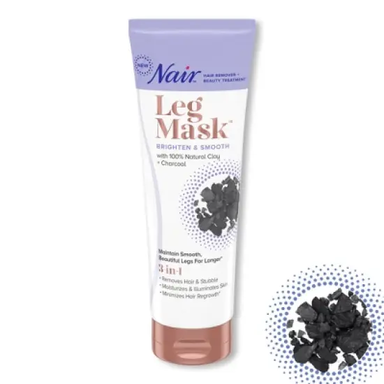 Nair Hair Remover Beauty Treatment Charcoal Clay Leg Mask - 8.0oz image {3}