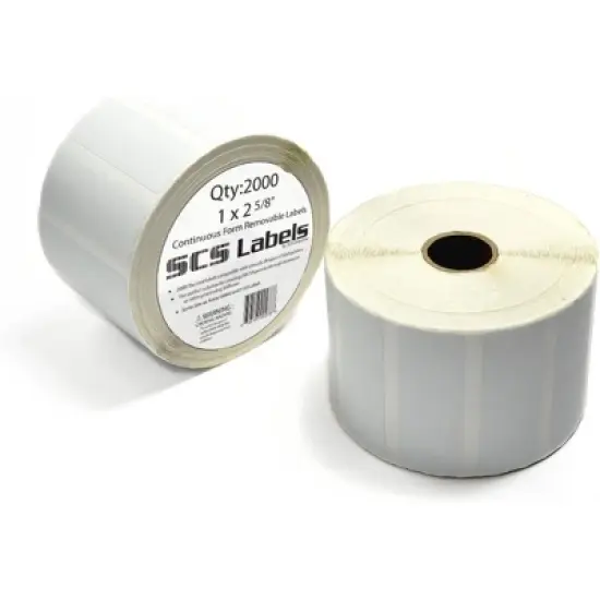 Thermal Label Printer Roll - 2000 (1" X 2 5/8") - Removable FBA Labels - Compatible with Neatoscan and Zebra Printers image {4}
