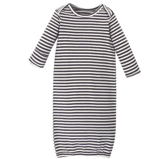 Touched by Nature Baby Boy Organic Cotton Long-Sleeve Gowns 3pk, Tan Moose image {2}