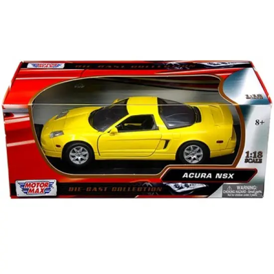 Acura NSX Yellow 1/18 Diecast Model Car by Motormax image {2}