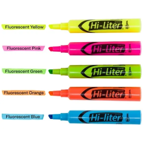 Avery Hi-Liter Desk-Style Highlighters, SmearSafe, Chisel Tip, 12 Assorted Color Highlighters (98034) image {8}