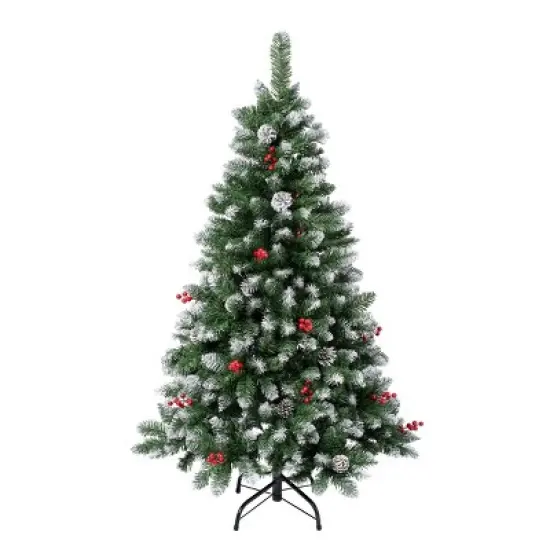 National Tree Company First Traditions Unlit Cullen Hinged Artificial Christmas Tree with Berries & Pinecones image {3}