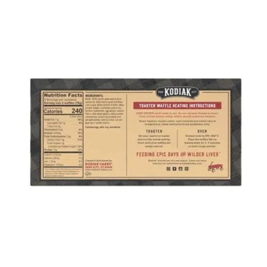 Kodiak  Frozen Power Waffles Buttermilk & Vanilla -13.4oz/10ct image {7}