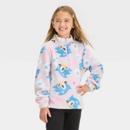 Girls' Sonic the Hedgehog Pullover Sweatshirt - Lavender image {3}