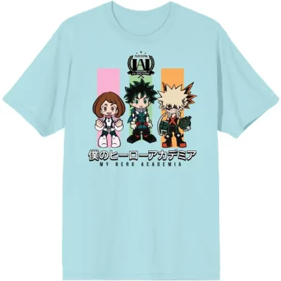 My Hero Academia Anime Chibi Character Group Juniors Celadon Graphic Tee image {5}