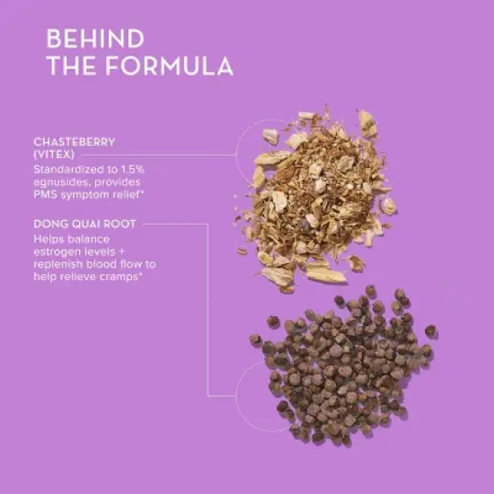 HUM Nutrition Hormone Balance for PMS Relief & Mood Support Vegan Capsules - 60ct image {4}