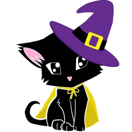 Junior's Design By Humans Halloween Cat By AdrianaOliveira T-Shirt image {1}