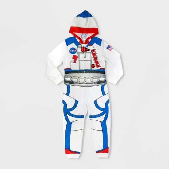 Boys' NASA Astronaut Hooded Union Suit - White image {3}