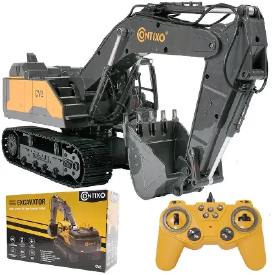 Contixo CV2 RC Excavator -Hobby Grade Construction Vehicle -1:24 Scale with 17 Channels image {9}