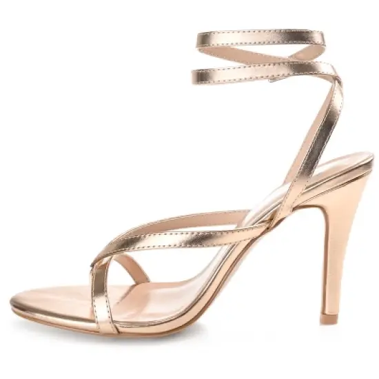 Journee Collection Womens Waverlee Open Toe High Stiletto Pumps Tan 11 image {1}