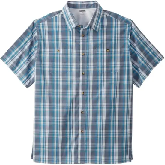 KingSize Men's Big & Tall Short-Sleeve Plaid Sport Shirt image {4}