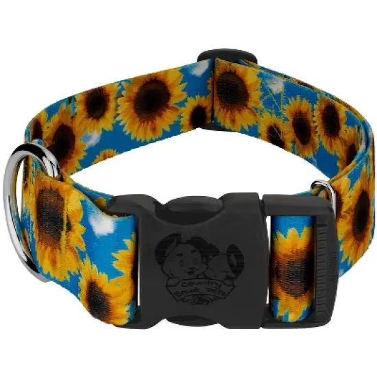 Country Brook Petz 1 1/2 Inch Deluxe Sunflowers Dog Collar image {6}