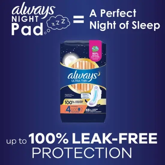 Always Ultra Thin Overnight Pads image {7}