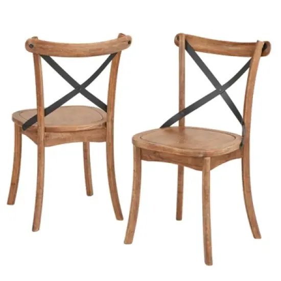 Set of 2 Constance Cross Back Dining Chairs - Buylateral image {6}