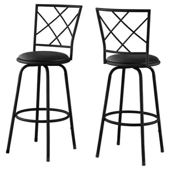 Set of 2 Metal Armless Barstool - EveryRoom image {6}