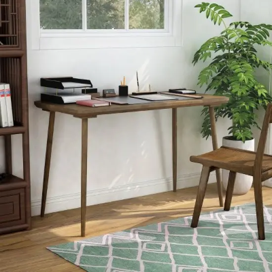 Hertfel Writing Desk Walnut Oak - miBasics image {1}