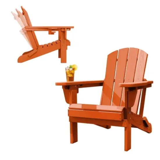Hyleory Adjustable HDPE Adirondack Chair with Ergonomic Backrest image {23}