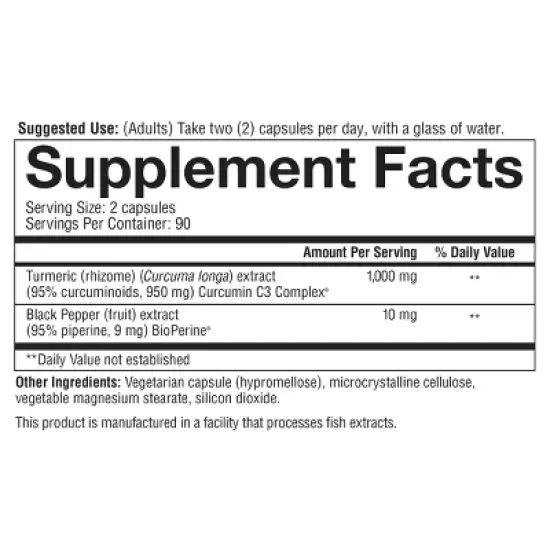 Youtheory Turmeric Extra Strength Formula, Support Healthy Response, 180 Capsules image {1}