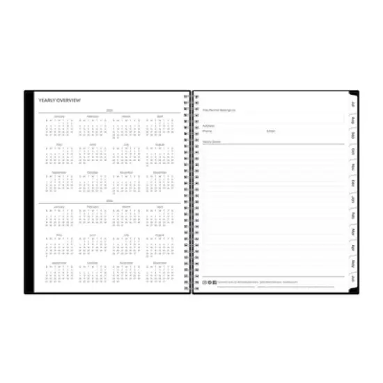 Blue Sky 8.5"x11" 2025-2026 Weekly/Monthly Wirebound Planner Solid Black image {6}