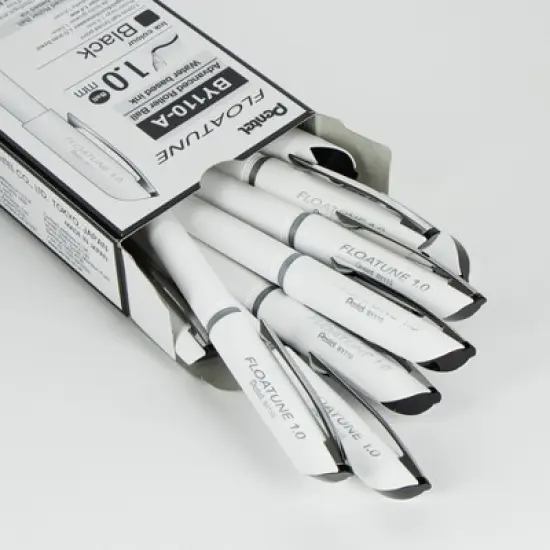 Pentel&reg; GlideWrite Ballpoint Pen with TechniFlo Ink, (1.0mm) Medium Line, Black, 1 Dozen image {2}