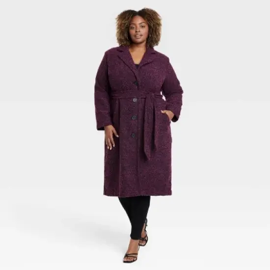 Women's Long Sleeve Wool Pea Coat - Ava & Viv&trade; image {3}