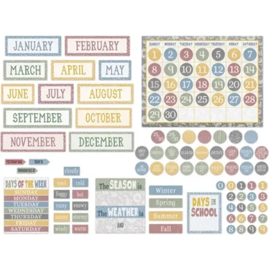 Teacher Created Resources&reg; Classroom Cottage Calendar Bulletin Board Set, 109 Pieces image {3}