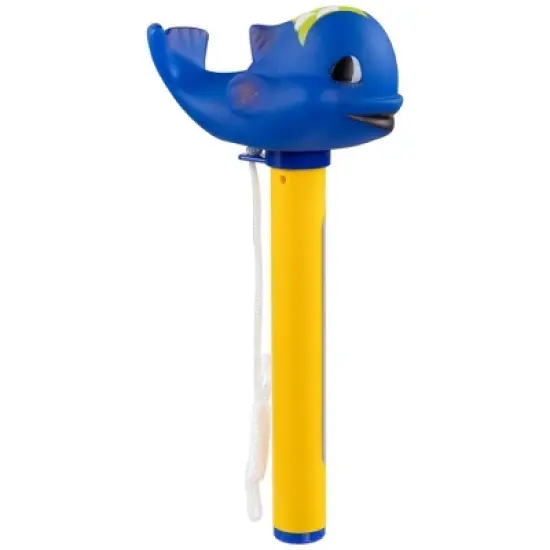 Northlight 9" Blue Whale Floating Swimming Pool Thermometer with Cord image {2}