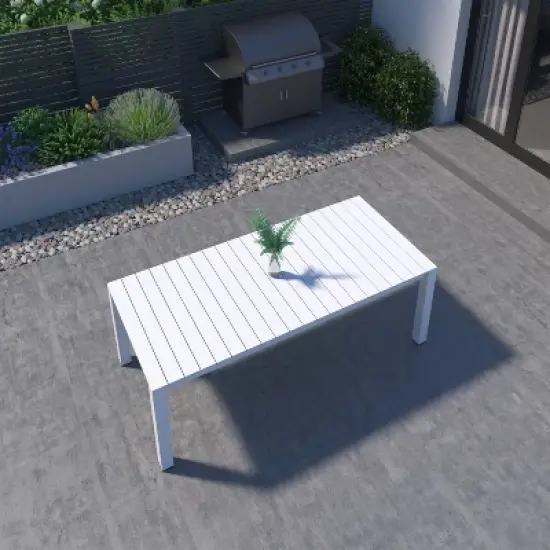 Amazonia Leblon 7pc Aluminum Rectangular Patio Dining Set White image {4}