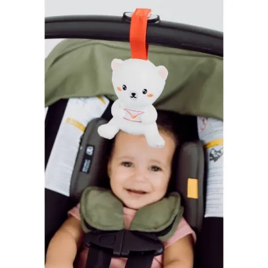 Pearhead Plush Baby Travel Stroller Toy - Bear - Valentine's Day image {3}