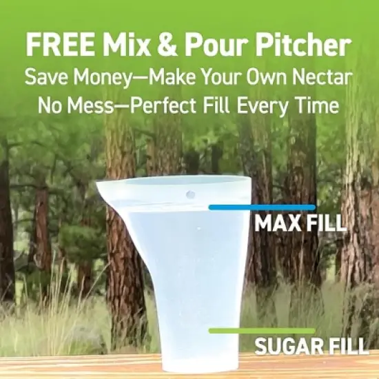 Cascade Wild Bird Feeders Hummingbird Feeder, 32 Port Helical Design, Outdoor Durable Hanging Bird Feed with Mix and Pour Pitcher image {3}