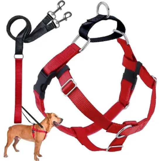 2 Hounds Design Freedom No-Pull Dog Harness Training Package, Large, Red image {4}